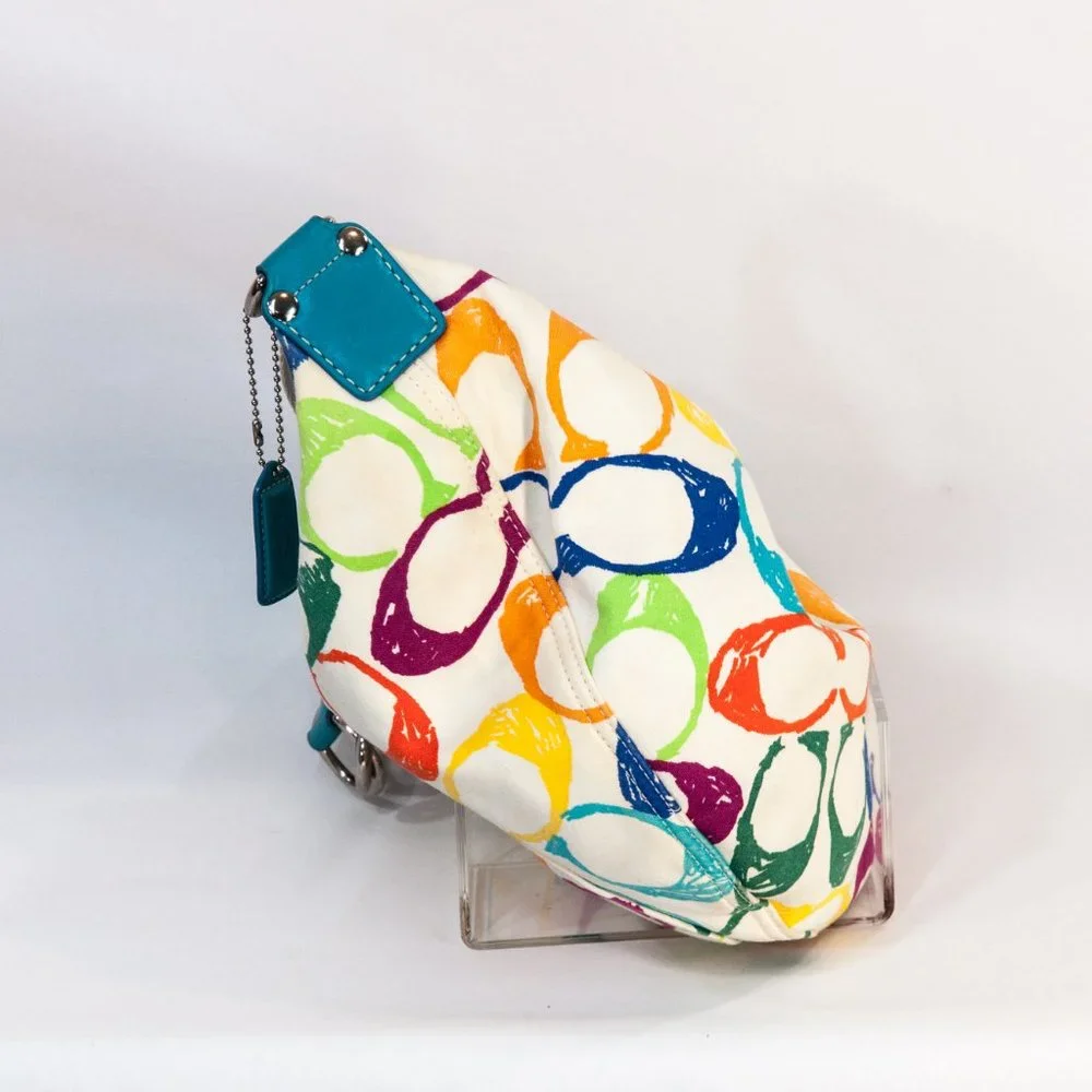 Coach colorful Signature print Fabric Hobo bag - Picture 4 of 15